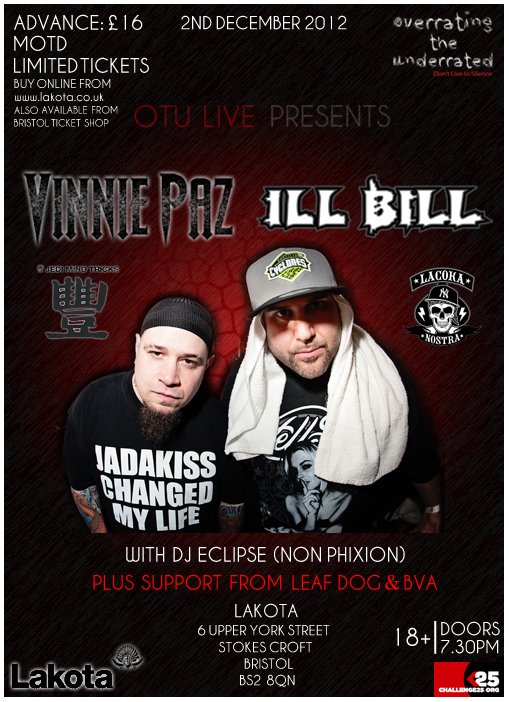 Vinnie Paz and Ill Bill Flyer