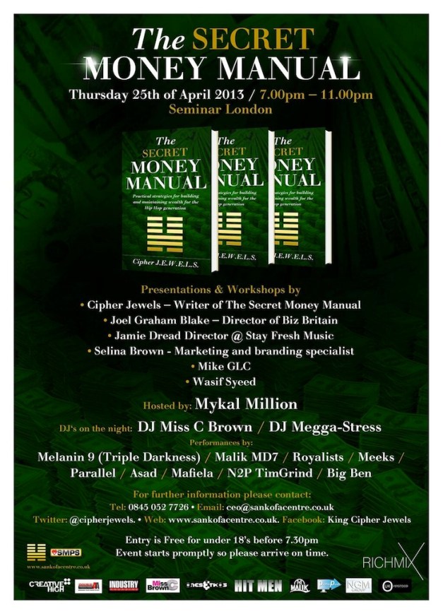 Secret Money Manuel Seminar flyer